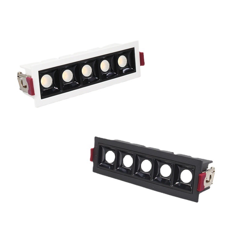 Lámparas de línea de rejilla incrustadas LED lámpara de techo Zhongshan lámparas de pasillo sin iluminación principal