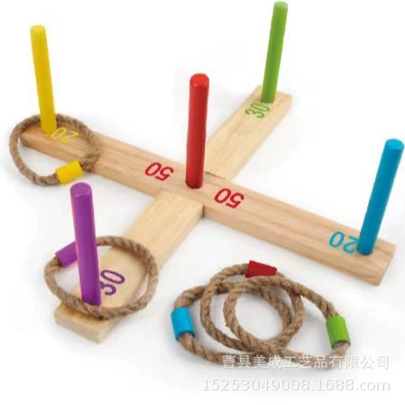 Трансграничные новые детские кольца бросать деревянные игрушки для родителей интерактивная игра-головоломка креативные ремесла