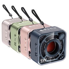 Mecha small square Bluetooth speaker transparent mechanical retro style small steel cannon mini new creative gift speaker