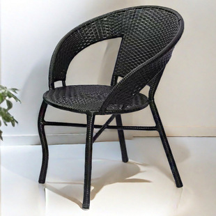 Rattan Chair Single Balcony Leisure Chair Backrest Woven Household Small Apartment Outdoor Courtyard Elderly Tea Table and Chairs