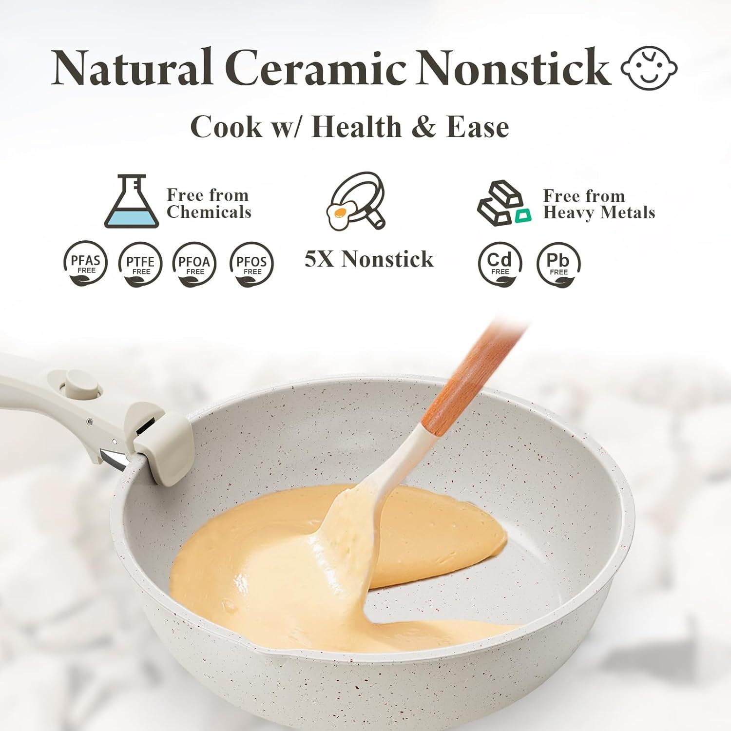 Transfronterizo nuevo mango desmontable olla de arroz doméstico conjunto de olla de piedra antiadherente conjunto completo de olla de arroz de arroz con fondo plano