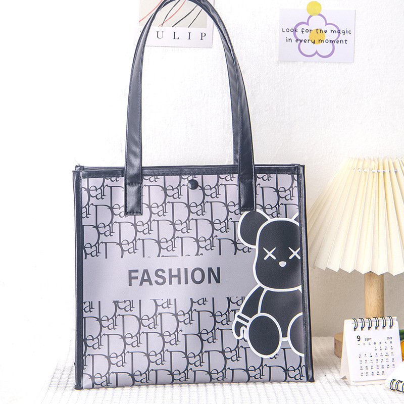 In stock PVC handbag cartoon FASHION bear waterproof cute small bag children's birthday gift bag