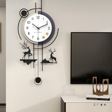 创意挂钟客厅2025新款轻奢感时钟现代简约大气家用钟表挂墙