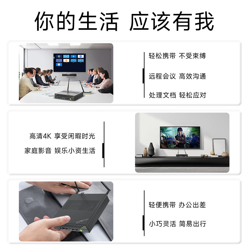 JEMOCK K10 Core i9 13900HK de alto rendimiento MINI juegos de computadora de negocios de oficina mini consola