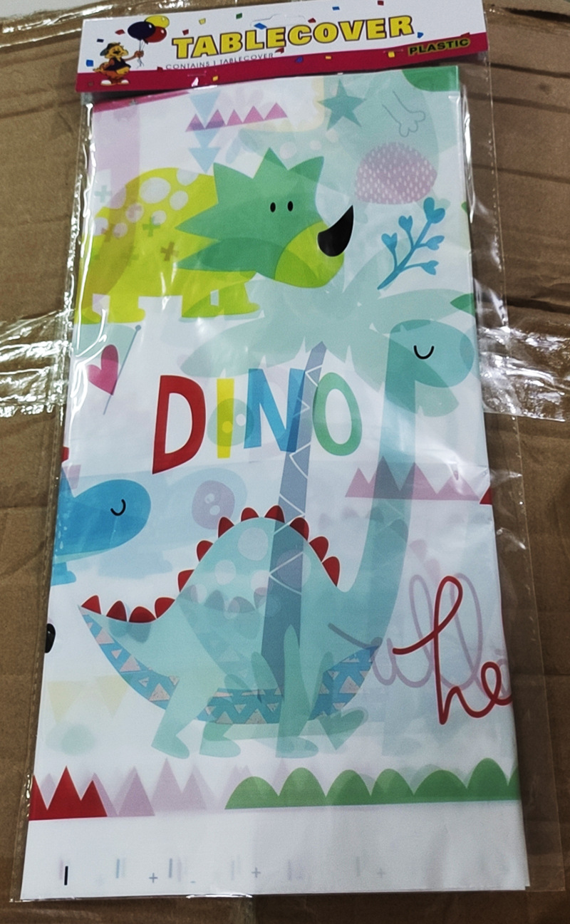 Amazon dibujos animados dinosaurio fiesta de cumpleaños traje triángulo bandera plato de papel caja de palomitas de maíz tapa de papel taza de fábrica de papel Yiwu