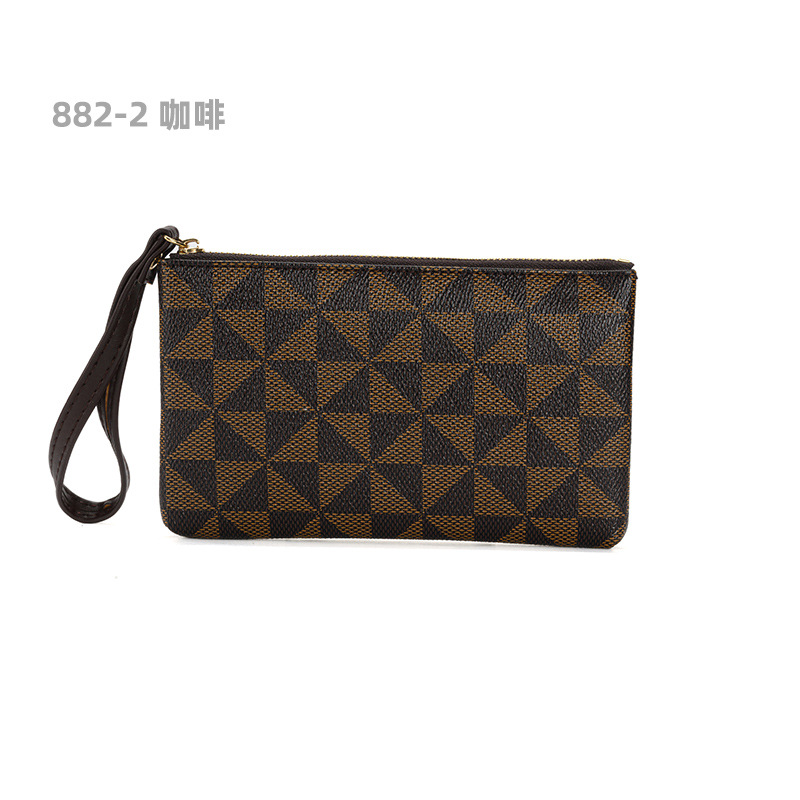 Europa y América retro viejo patrón embrague larga cartera de las mujeres 2023 nueva cartera multifuncional bolso del teléfono móvil