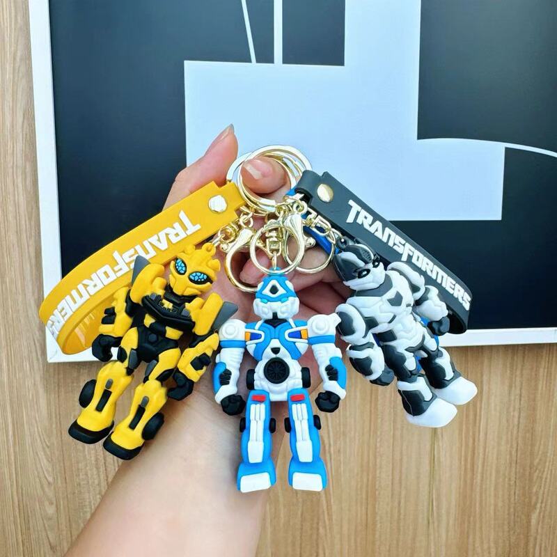 Cartoon Robot Bumblebee Keychain Creative Transformers Car Pendant Student Schoolbag Keychain Wholesale