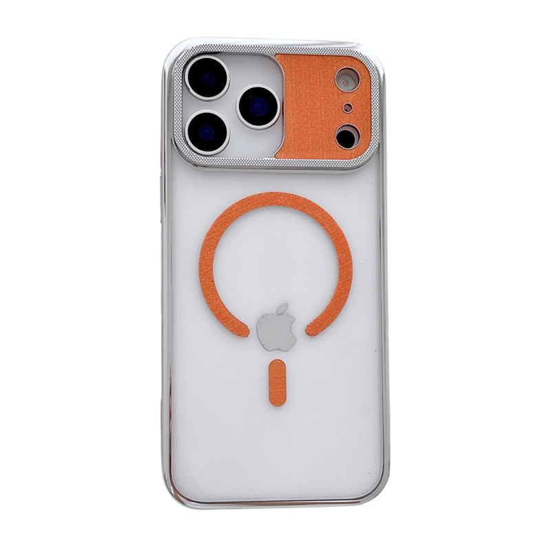 适用苹果17Air电镀散粉手机壳iPhone17ProMax保护套透明磁吸新款|undefined