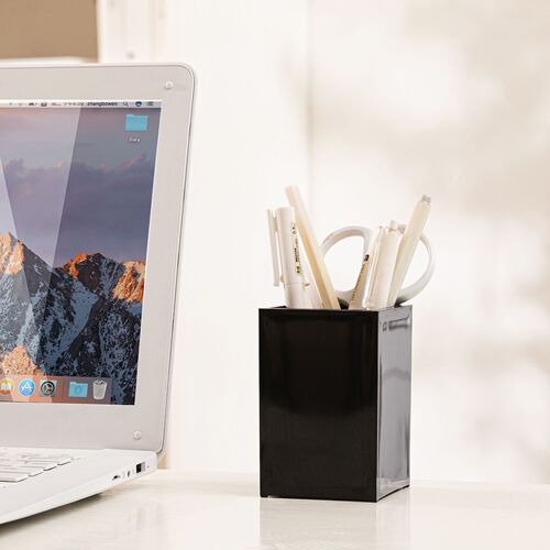 Unprinted style transparent acrylic pen holder student stationery storage box simple personalized desktop debris storage box