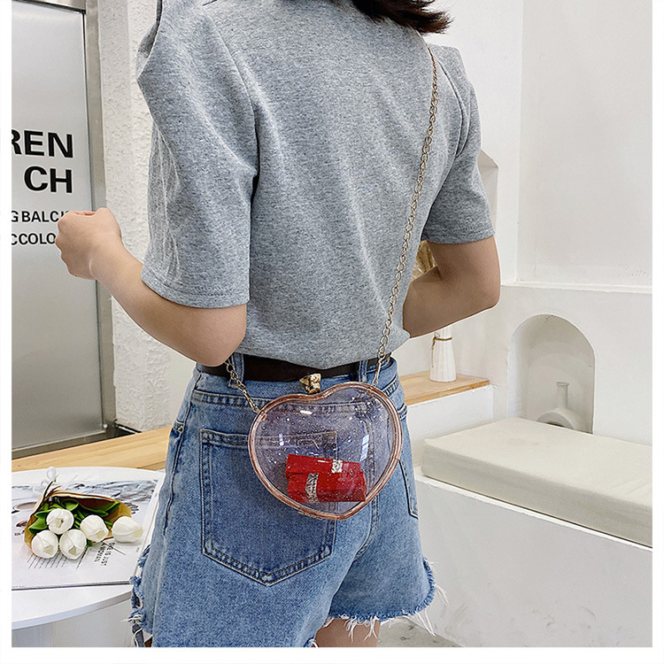 Simple Transparent Shoulder Chain Messenger Bag display picture 6