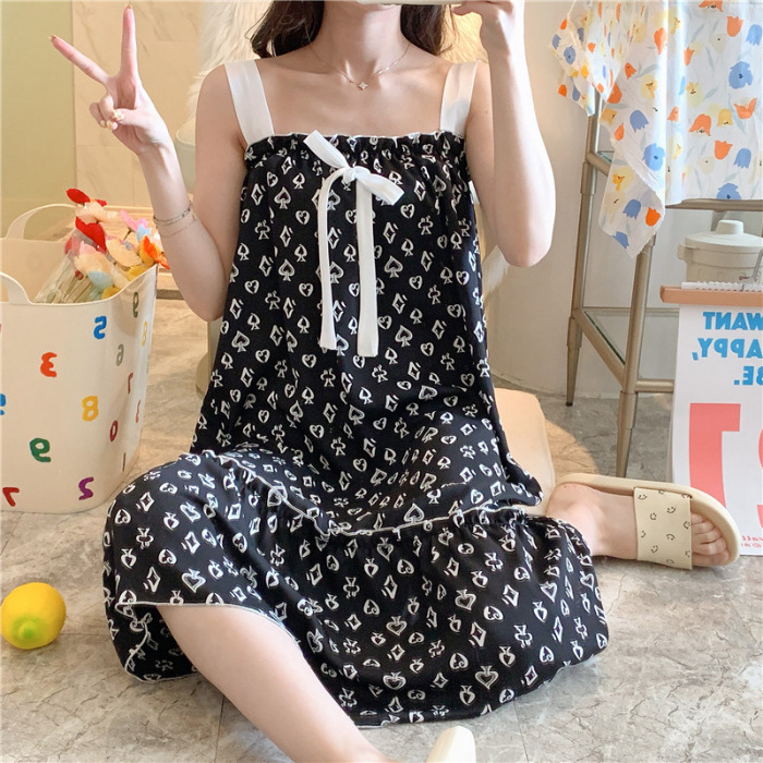 Pijama de verano girly cordón de encaje seda dulce princesa vestido de dormir ropa de casa de mujer comercio exterior al por mayor