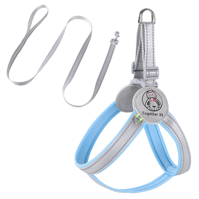 Cuerda de tracción para mascotas transfronteriza antirreflectante correas para perros medianas y grandes tipo chaleco cuerda para perros correas para el pecho para mascotas al por mayor