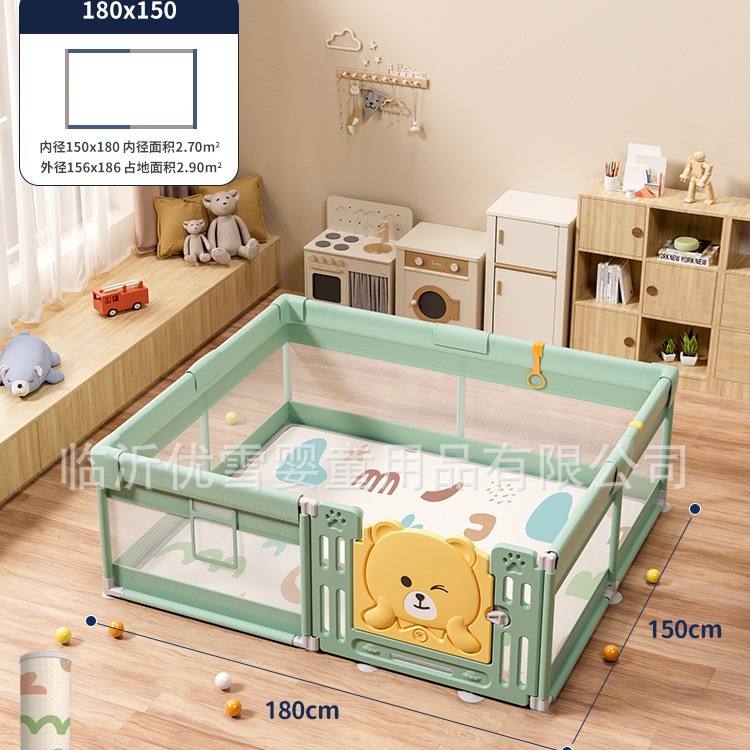 Barrera de protección de valla para bebés que se arrastran en el suelo, barrera para bebés que trepan en el interior, barrera de juegos para niños para el hogar