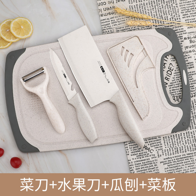 중미 밀접시칼+과일칼 멜론 대패 4종세트[칼커버부착]-60°위 -18cm-110mm