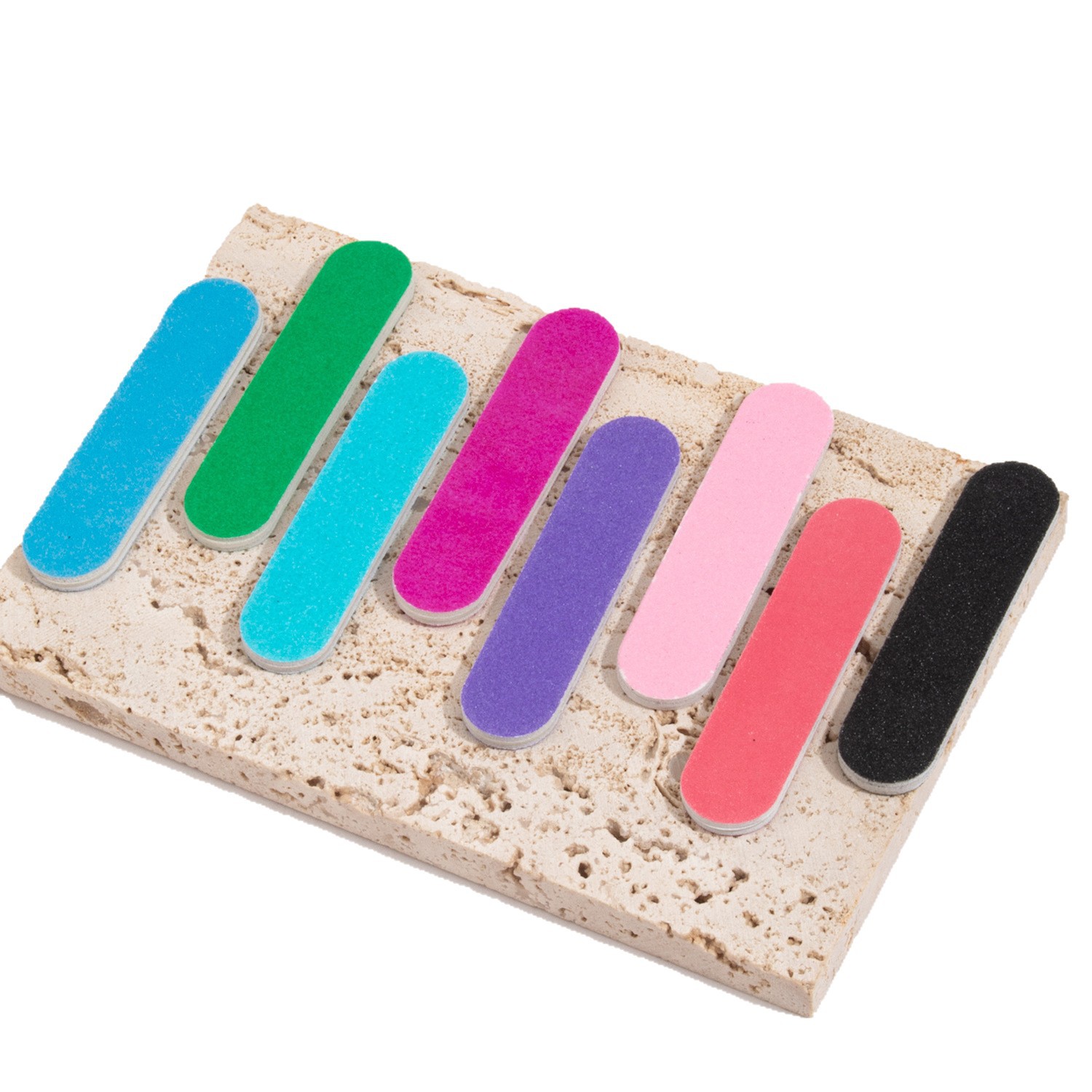 Manicura pequeña tira de arena de doble cara monocromo manicura acabado pulido tira mini uñas frotar salón de uñas regalo al por mayor