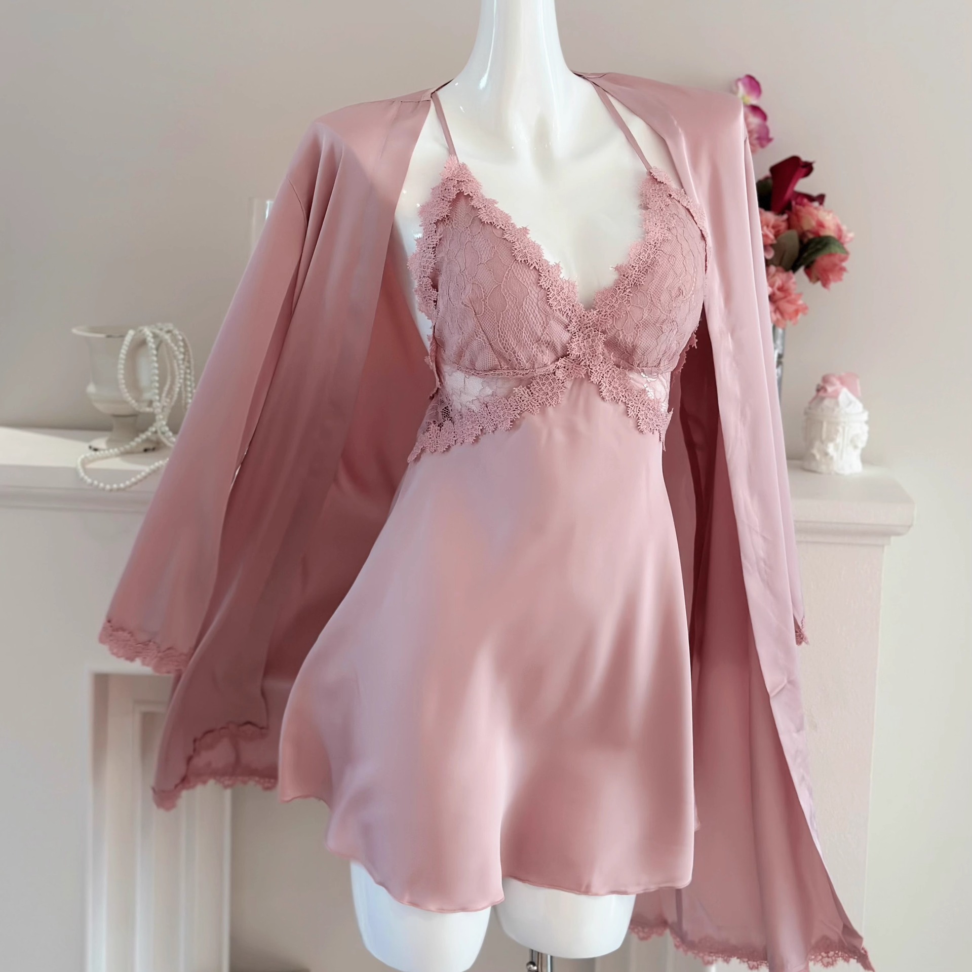 가슴 패드가 있는 여성용 새로운 여름 섹시한 서스펜더 잠옷, 등이 없는 얼음 실크 투피스 슈트, 홈웨어, 고급