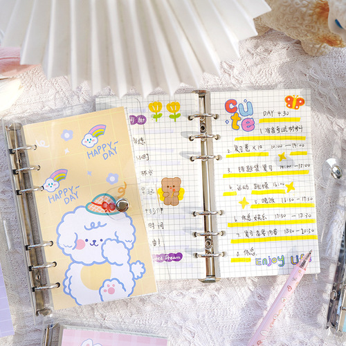 Cute girl's handbook, high-looking loose-leaf handbook, ins style student notebook, diy square notepad