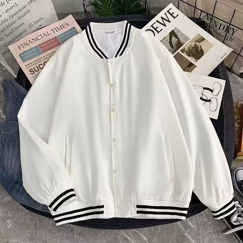 跨境代发港风潮牌夹克外套男春秋季百搭棒球服潮流宽松夹克外套男|undefined