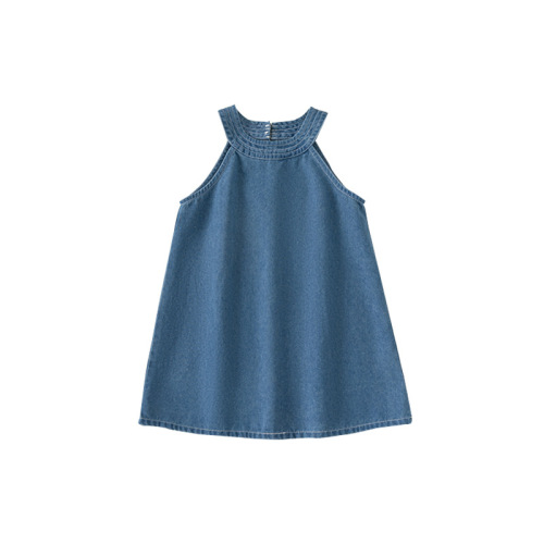 INSbobo children's clothing summer new children's sleeveless denim halterneck dress girls skirt XQ23022