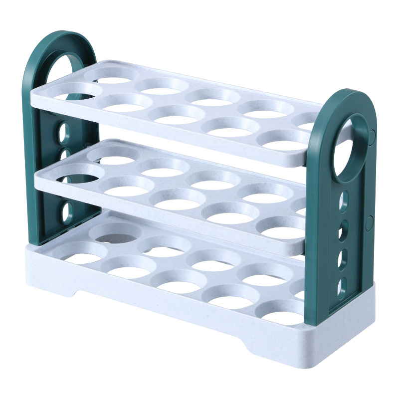 Estante de huevo refrigerador puerta lateral de almacenamiento Flip bandeja de huevos refrigerador caja de almacenamiento de alimentos grado crisper caja de almacenamiento de huevos