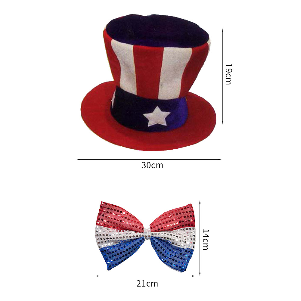 23USSET299 Juego de pajarita de sombrero de 2 piezas