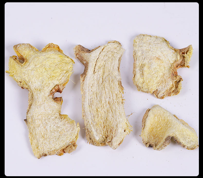 Dried Ginger Slices (Zingiber officinale) — Yunnan Small Yellow Ginger, Sun-Dried Food Herb in use