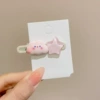 5#pink cloud stars hollow duckbill clip