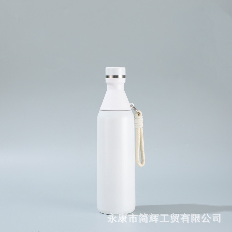 亚马逊跨境304不锈钢可拆卸双层真空提绳保温杯保冷便携运动水杯|undefined
