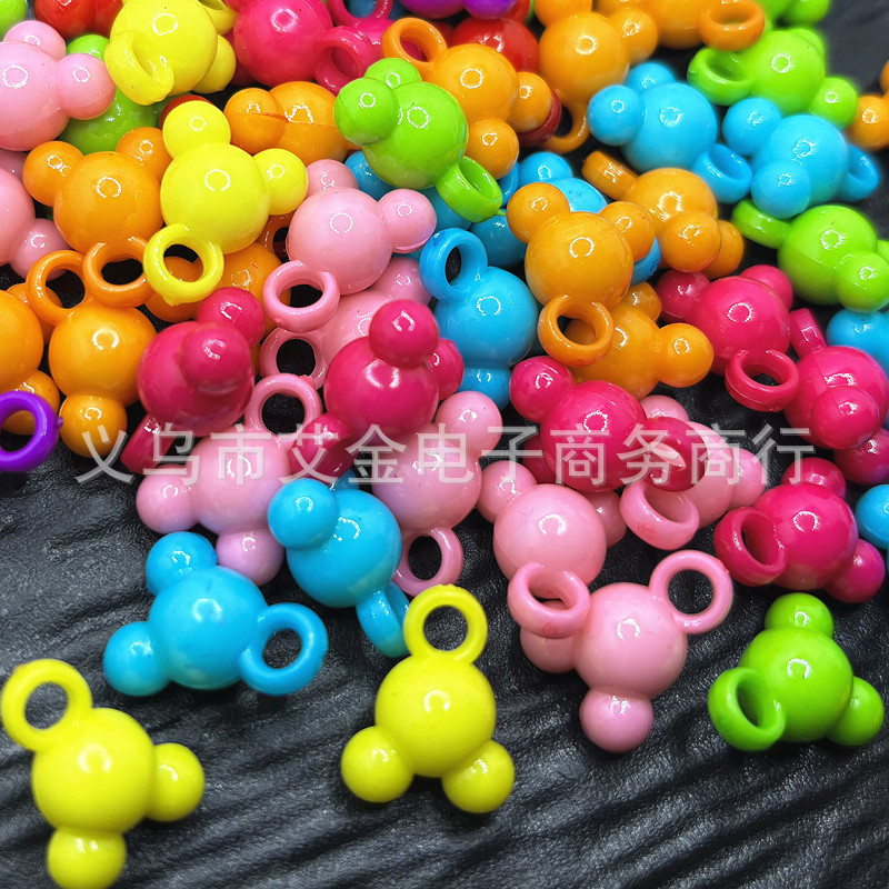 国境を越えた実色の花動物アクリル吊り珠散珠DIY手作りブレスレットビーズアクセサリー|undefined