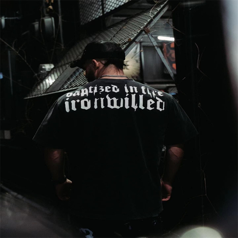 Title 1, Camiseta Fitness Hombre Manga Corta Holgada Tra...