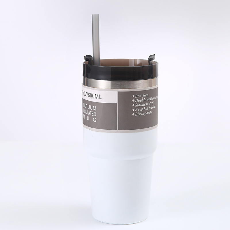 東南アジアアメリカンスタイル 20oz30oz カーカップポータブルシングルおよびダブルドリンク透明カバーアイスバ 304 ステンレス鋼魔法瓶カップ|undefined
