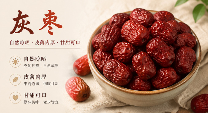 Dried Red Dates Hong Zao 1000g Xinjiang Jujube for Soup Tea and Congee overview