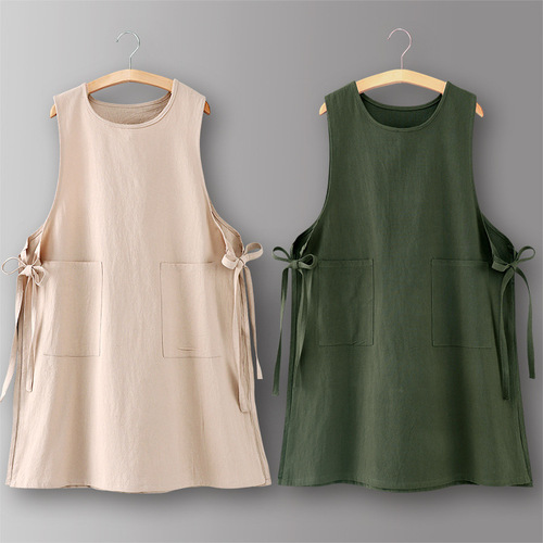 Apron 2025 New Model 100% Cotton Kitchen Home Use Cooking Catering Special Purpose Custom Logo Printed Word Pure Cotton Workwear