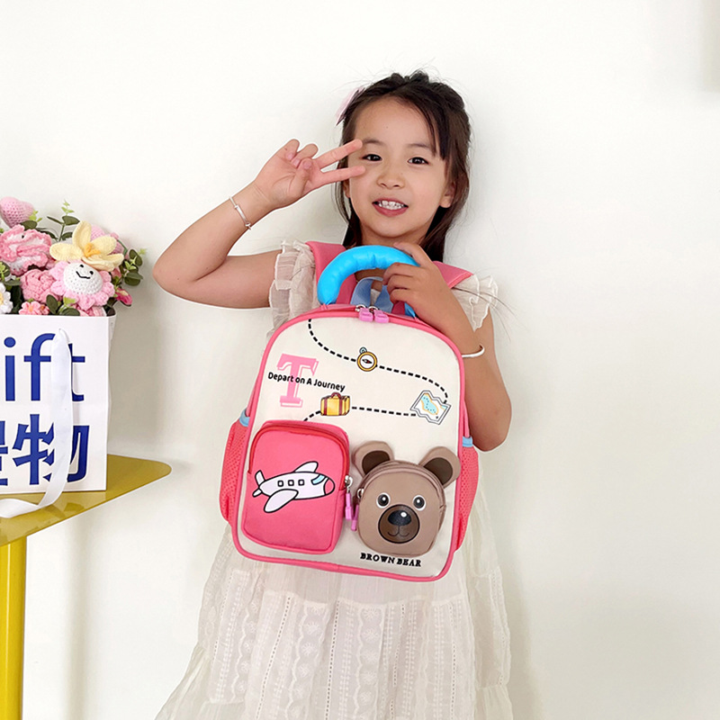 Mochila infantil transfronteriza, mochila transpirable preescolar, mochila escolar de 3 años, 5 años, niños y niñas, mochila pequeña ligera