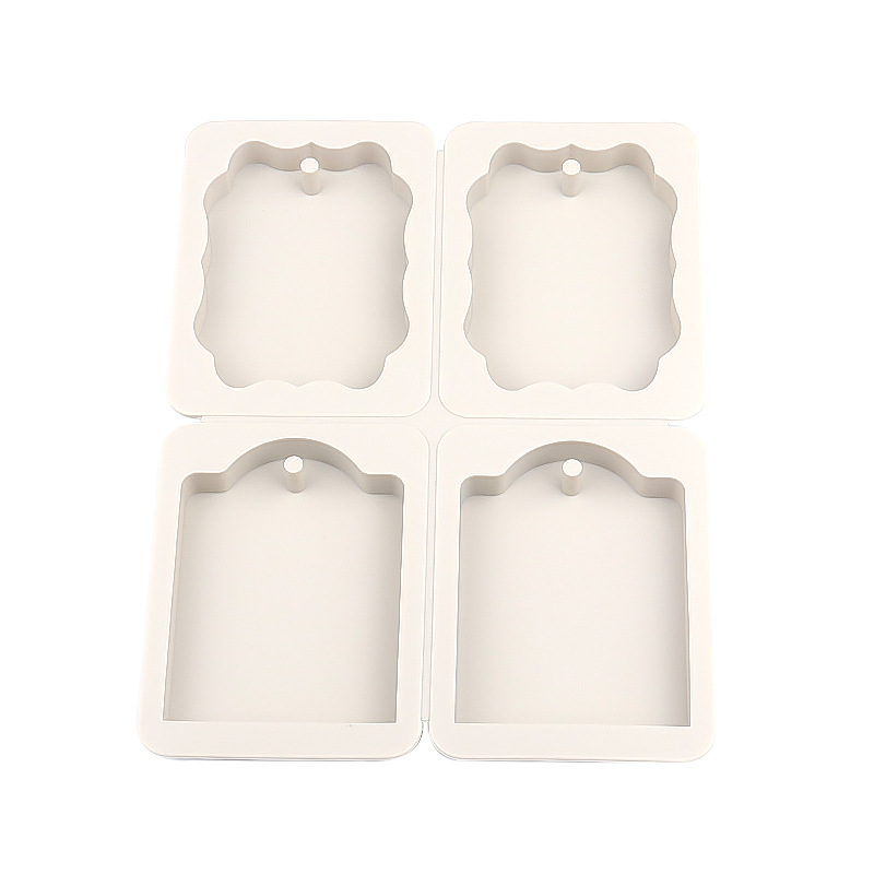 Molde de cera 6 con diamante 4 con elíptico cuadrado marca vieja K perfumada barra magnética molde de jabón hecho a mano molde de silicona DIY