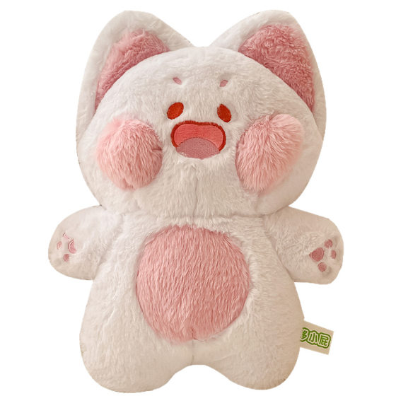 TikTok Genuine Doodle Cat Doll Soft Cute Raccoon Plush Toy Kitten Girl Heart Doll Doodle Meow Toy