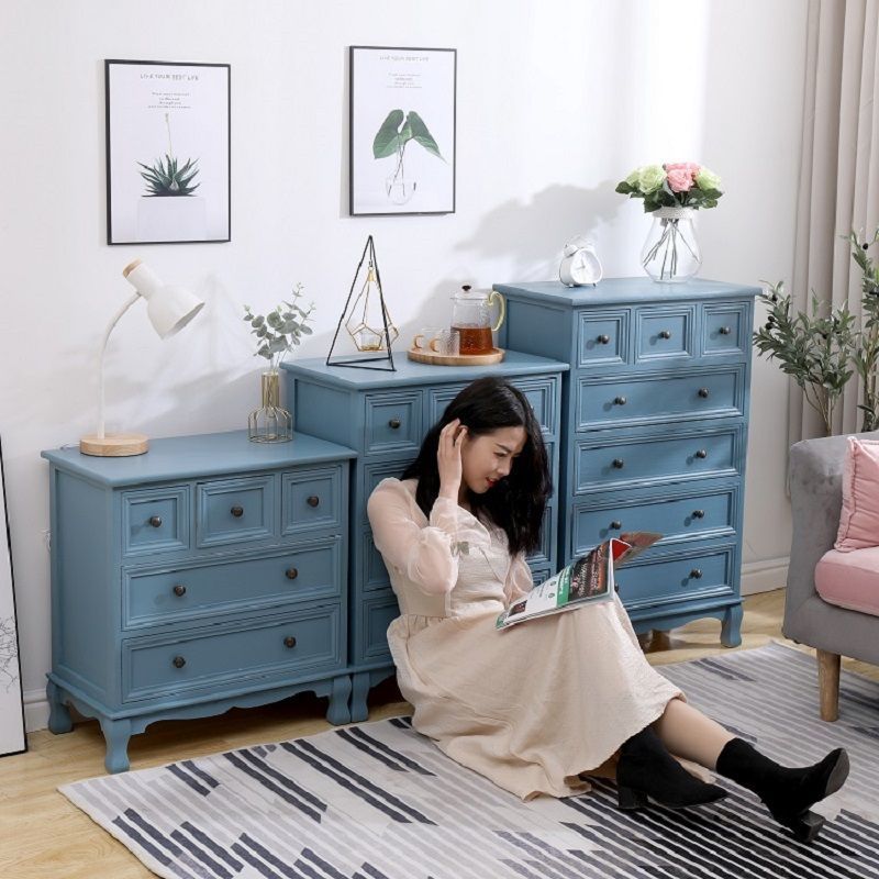 Cinco armarios de madera maciza armario de almacenamiento americano sala de estar dormitorio cabecera de cama pequeño armario de esquina armario de estilo europeo