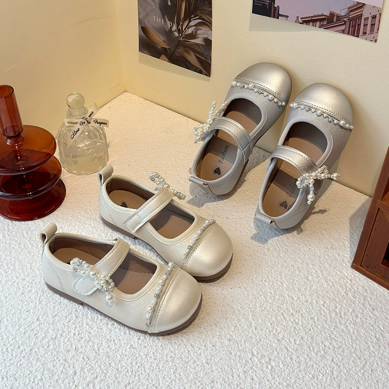 Детская жемчужная обувь 2025 новая обувь для девочек