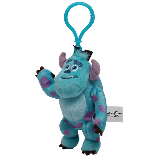 Disney Sullivan doll keychain pendant blue plush pendant school bag bag accessories pendant