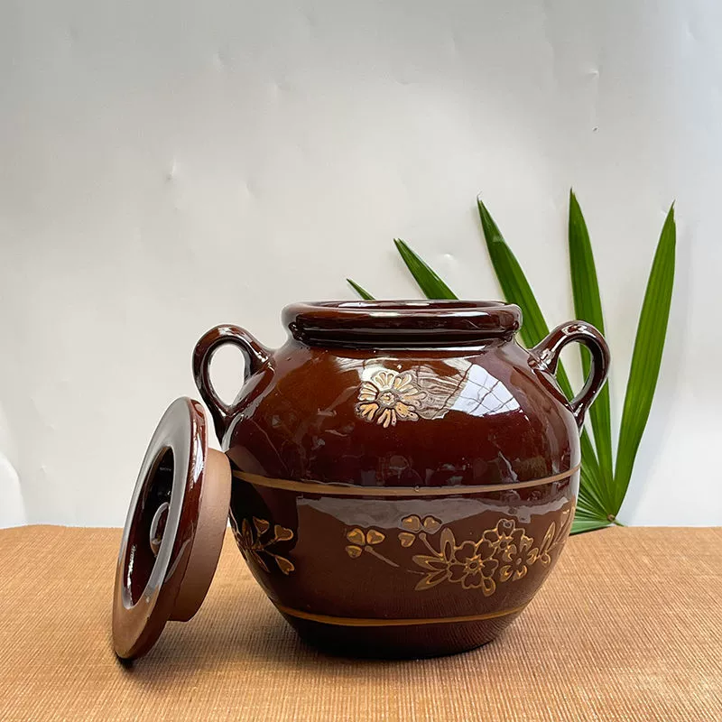 Банка для свиного сала, бытовая, устойчивая к высоким температурам, керамическая банка, старомодный контейнер большой емкости с крышкой, кухонная банка для масла чили, мясного масла