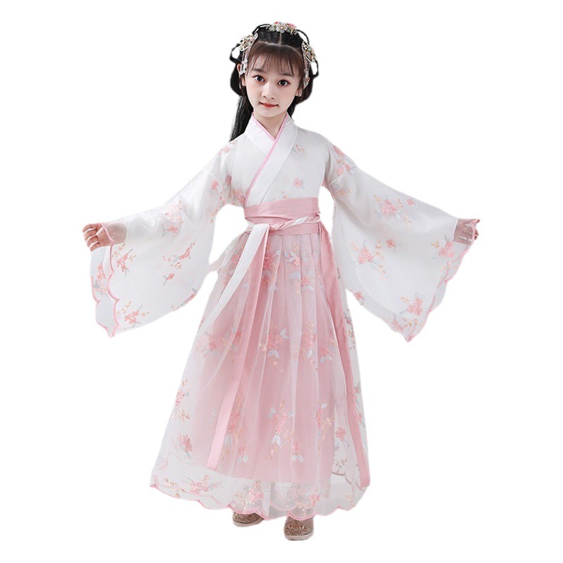 Hanfu Girl's Spring and Autumn Children's Chinese Style Tang Suit Ancient Costume Super Fairy Dress Girl's Princess New Style Dress