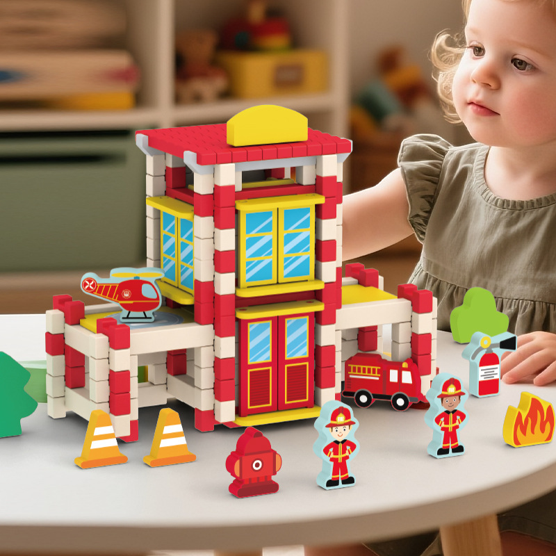 Bloques de construcción de espiga y espiga de Luban para niños, educación temprana, inteligencia, construcción práctica, casa de arquitecto, cabaña, juguetes de bricolaje para padres e hijos image 18