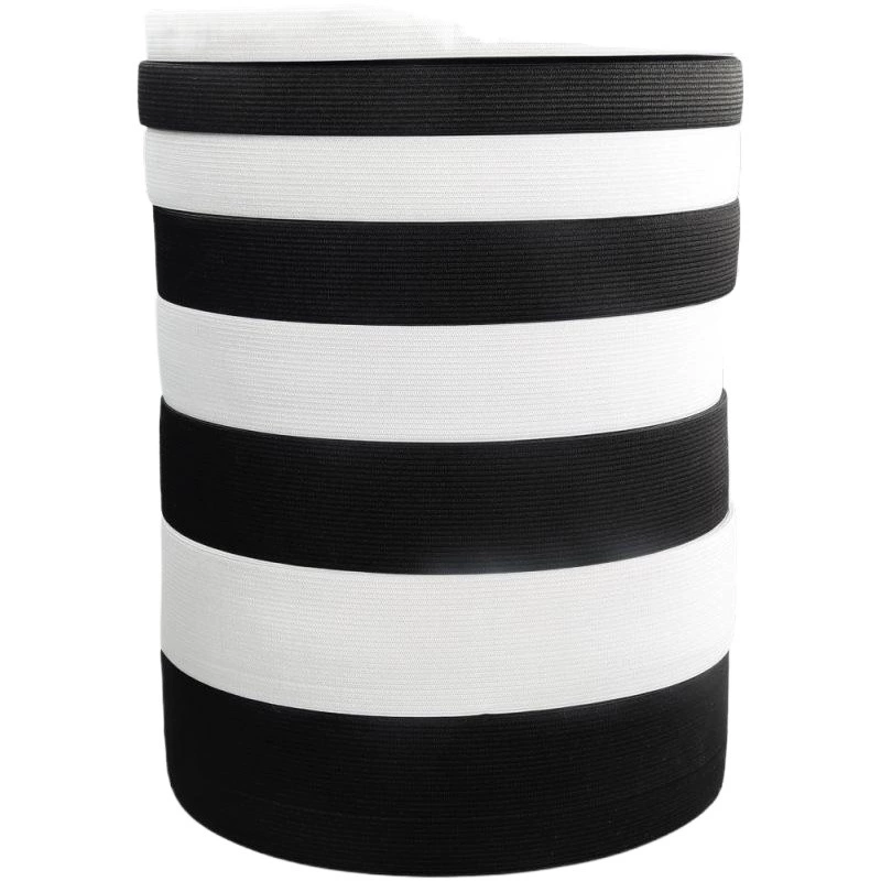Производитель 0,6-8,0 см черно-белая эластичная лента вязаная резинка резиновая корневая говяжья лента эластичная лента