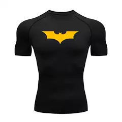Men's Compression Short Sleeve Workout T-Shirt Crew Neck Quick-Dry Running Gym Top for Basketball Soccer