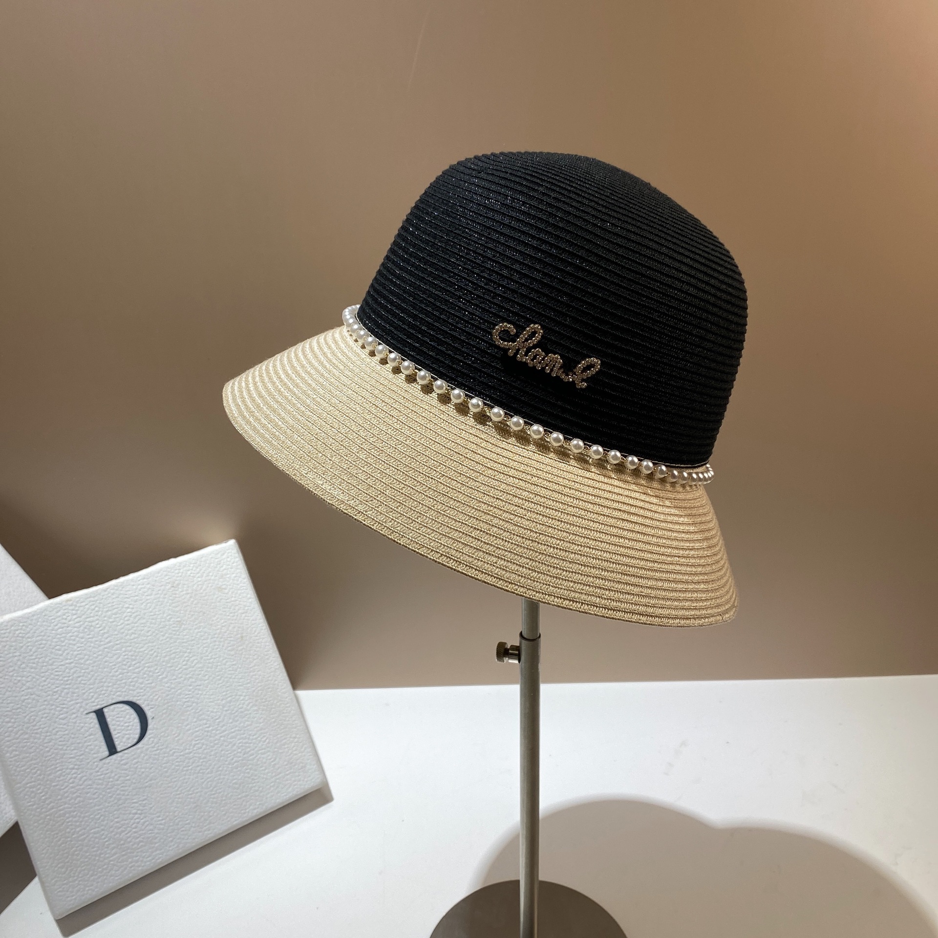 Été Pliable, Lavable, Parasol, Crème Solaire, Pot Coloré Célébrité Élégante, Petit Vent Parfumé, Chapeau De Paille Perlée,_voghion.com