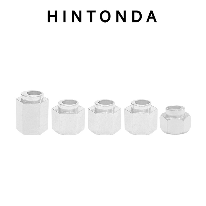 偏心六角螺母 雕刻机隔离柱 3D打印机紧固件  碳钢镀镍内径5