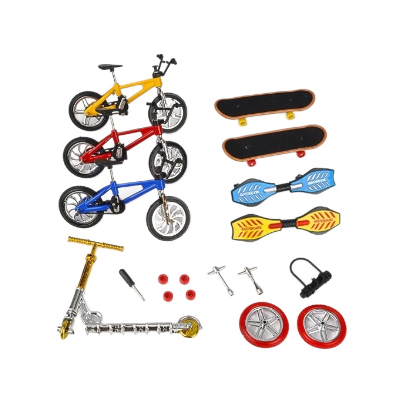 Giocattoli creativi di simulazione, mini bicicletta in lega, monopattino da dito, modello di bici, skateboard_voghion.com