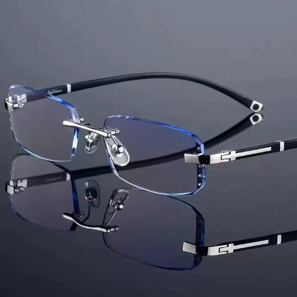 Silver frame blue tablet
