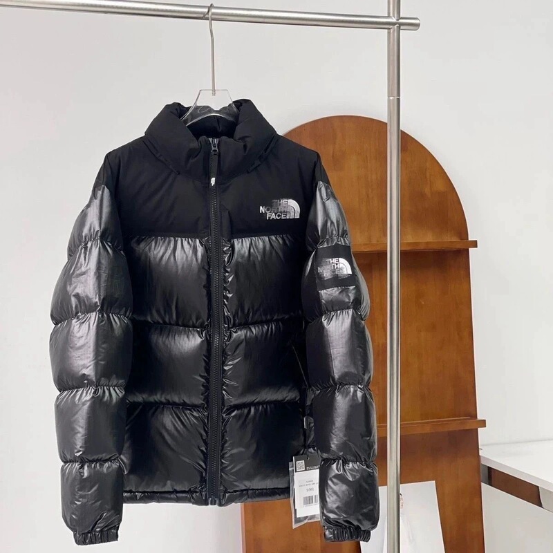 Putian high-quality North Face 1996 large plaid down jacket, same style as Shin Min-ah's, with logo on the sleeve, unisex puffer jacket