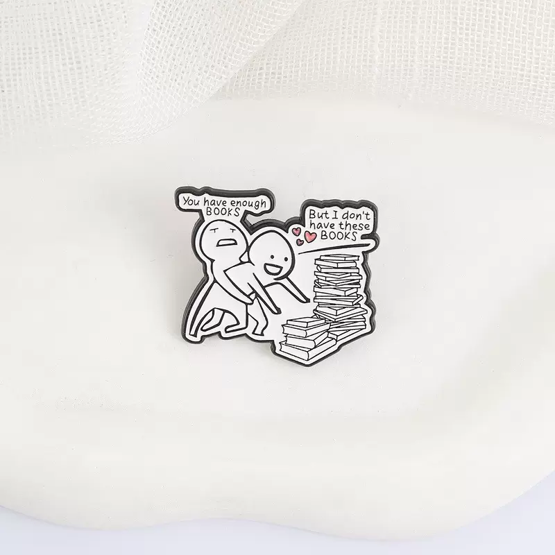 趣味书虫小人可爱胸针爱书梗别针配饰百搭包袋服饰装饰小众徽章
